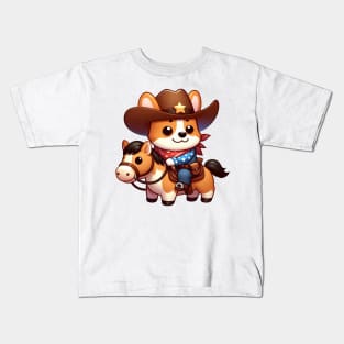 A Whimsical Tribute to American Culture in Cartoon Style Kids T-Shirt